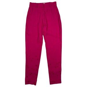 Equipment X Tabitha Simmons Warsaw Trousers Pants 0 Amaranth Pink Star